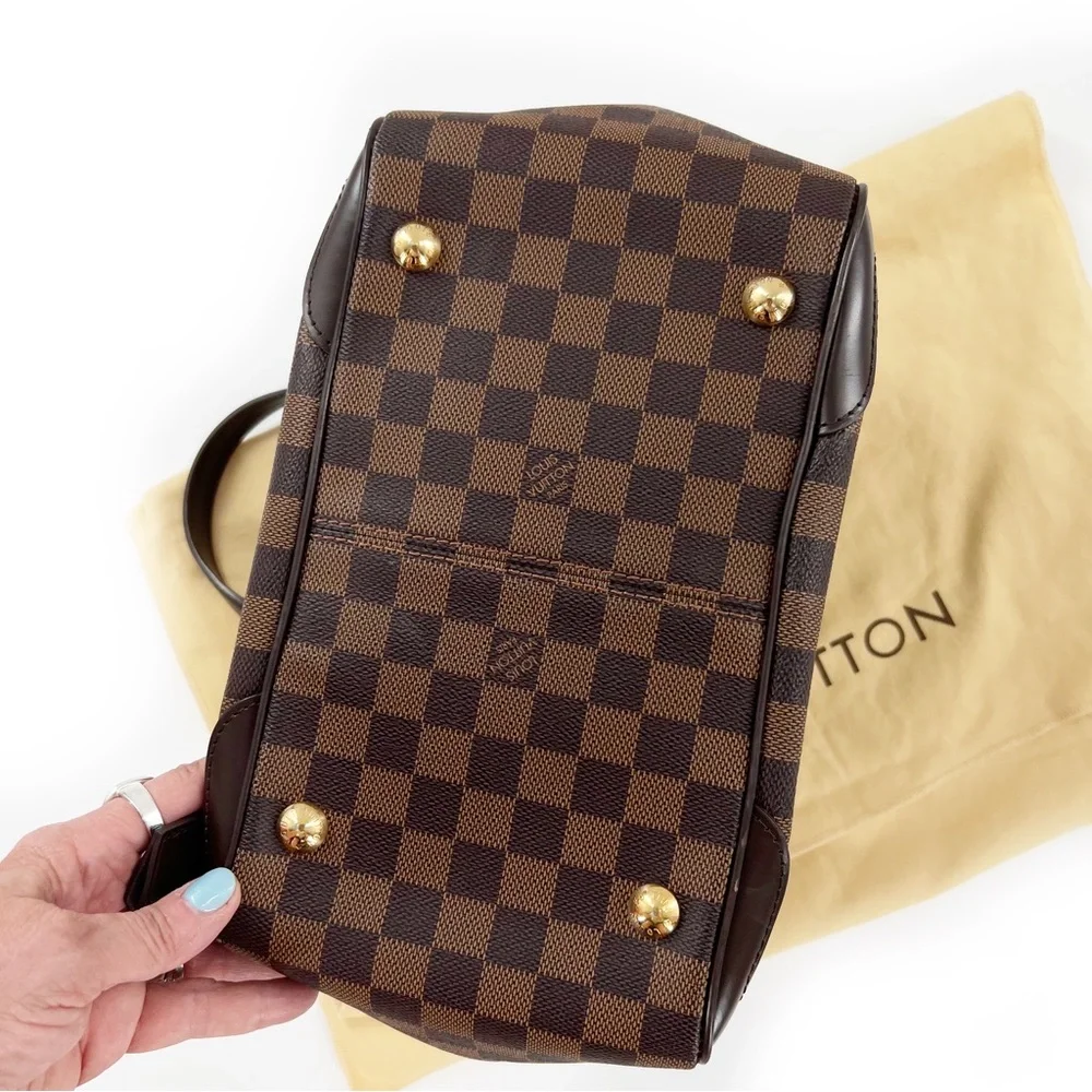 LOUIS VUITTON Damier Ebene Verona PM Satchel Shoulder Bag Authentic